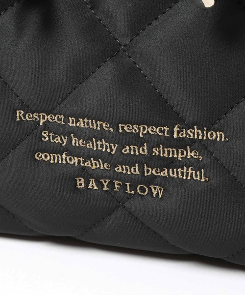 BAYFLOW（ベイフロー）の「[軽量キルト素材]刺繍ロゴキルトショルダー（ショルダーバッグ・レディース・グレー/オフホワイト/ライトブルー/ブラック・FREE）」の18枚目の写真