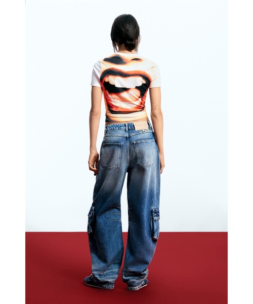 Desigual(デシグアル)の「【Desigual × EGONLAB】立体ポケットとウォッシュ加工 バルーンカットデニムパンツ ストリート×韓国ファッション 2026年春夏 新作(デニムパンツ・レディース・ブルー・XS)」の4枚目の写真