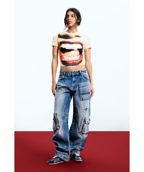 Desigual(デシグアル)の「【Desigual × EGONLAB】立体ポケットとウォッシュ加工 バルーンカットデニムパンツ ストリート×韓国ファッション 2026年春夏 新作(デニムパンツ・レディース・ブルー・XS)」の3枚目の写真