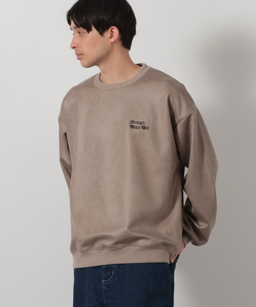 LAKOLE（ラコレ）の「レザーライクロゴプルオーバー/645798（スウェット・メンズ・ラベンダー/ブラック/ベージュ・MEDIUM/LARGE）」の2枚目の写真