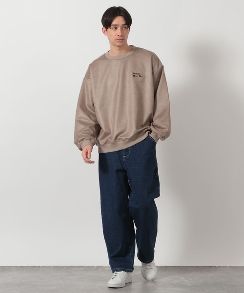 LAKOLE（ラコレ）の「レザーライクロゴプルオーバー/645798（スウェット・メンズ・ラベンダー/ブラック/ベージュ・MEDIUM/LARGE）」の10枚目の写真