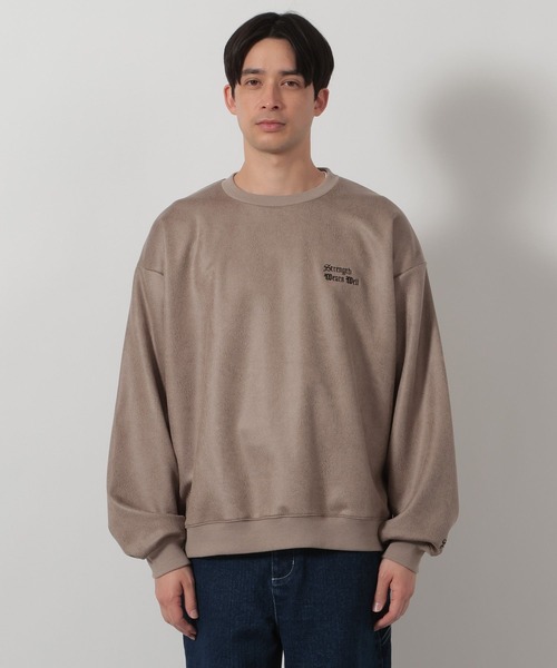 LAKOLE（ラコレ）の「レザーライクロゴプルオーバー/645798（スウェット・メンズ・ラベンダー/ブラック/ベージュ・MEDIUM/LARGE）」の8枚目の写真