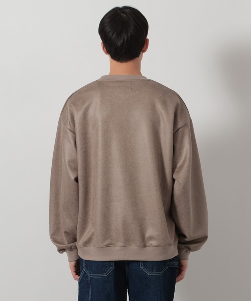 LAKOLE（ラコレ）の「レザーライクロゴプルオーバー/645798（スウェット・メンズ・ラベンダー/ブラック/ベージュ・MEDIUM/LARGE）」の6枚目の写真