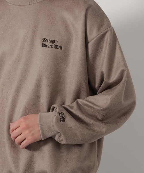 LAKOLE（ラコレ）の「レザーライクロゴプルオーバー/645798（スウェット・メンズ・ラベンダー/ブラック/ベージュ・MEDIUM/LARGE）」の18枚目の写真