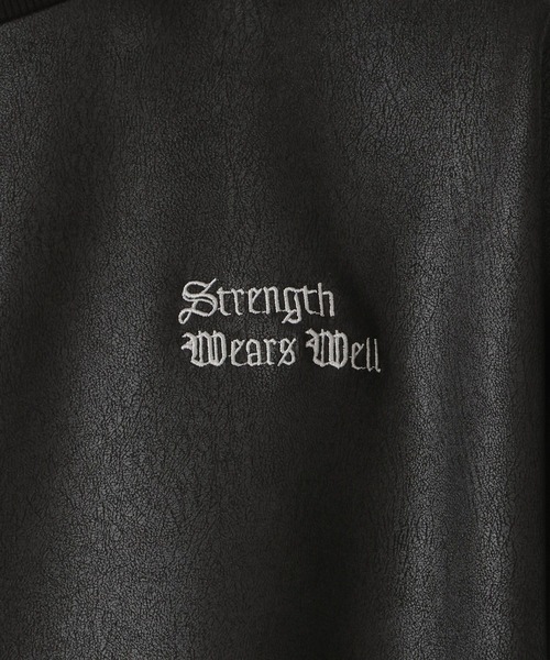 LAKOLE（ラコレ）の「レザーライクロゴプルオーバー/645798（スウェット・メンズ・ラベンダー/ブラック/ベージュ・MEDIUM/LARGE）」の15枚目の写真