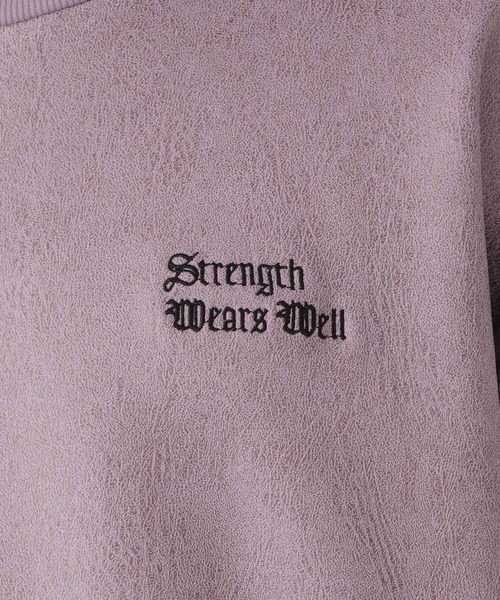 LAKOLE（ラコレ）の「レザーライクロゴプルオーバー/645798（スウェット・メンズ・ラベンダー/ブラック/ベージュ・MEDIUM/LARGE）」の12枚目の写真