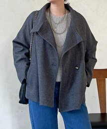 スタンドカラーショートコート