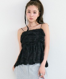Tiny EDEN（タイニーエデン）の「【セットアップ対応】シャギーフリンジキャミソール（キャミソール）」