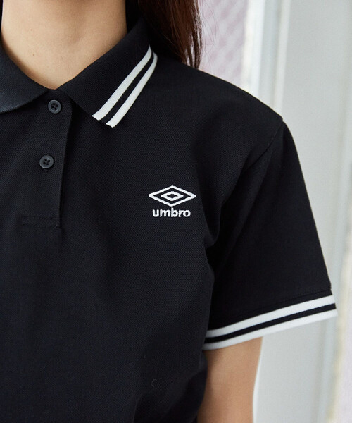 UMBRO(アンブロ)の「UMBRO × PUBLUX/アンブロ 別注 ワンポイント刺繍 鹿の子 ポロシャツ 限定展開(ポロシャツ・レディース・ブラック/ナチュラル/ネイビー/ブラウン・フリ-)」の20枚目の写真