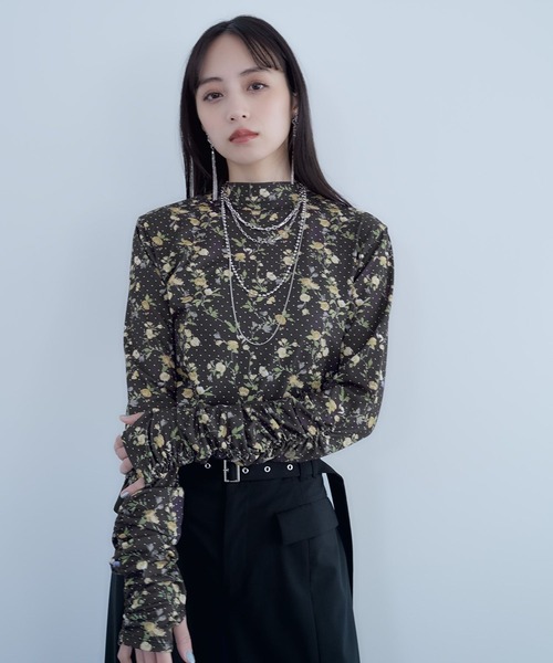 HARE（ハレ）の「フラワードットガラカットソー(HARE)（Tシャツ/カットソー・レディース・ブルー/イエロー/パープル・FREE）」の11枚目の写真