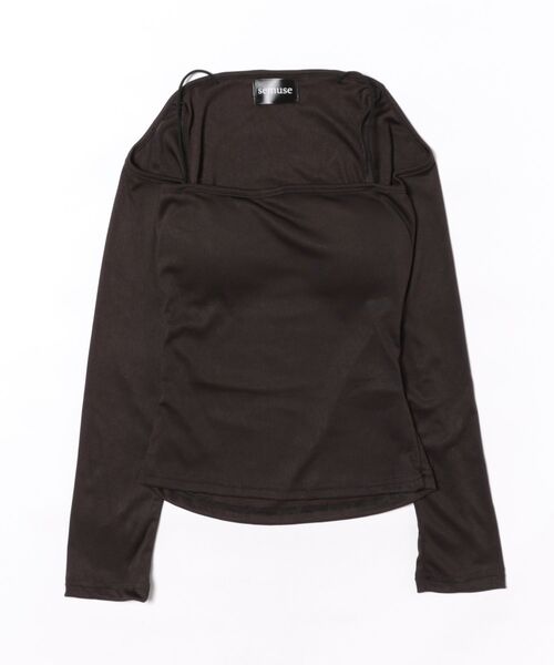semuse（セミューズ）の「パッド付キャシャストラップトップス（Tシャツ/カットソー・レディース・ブラック/ホワイト/レッド・FREE）」の18枚目の写真