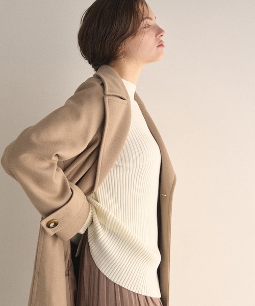 MIELI INVARIANT（ミエリインヴァリアント）の「Milfull Frill Knit Tops（ニット/セーター・レディース・ブラック/グレー・FREE）」の9枚目の写真