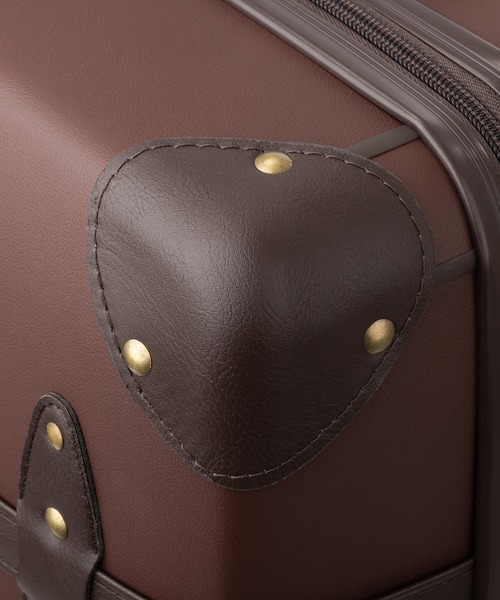WORLD TRUNK(ワールドトランク)の「7110-58 トランク風ファスナータイプ(スーツケース/キャリーバッグ・レディース・ブラウン/アイボリー・FREE)」の9枚目の写真
