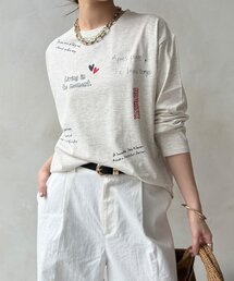 DouDou | 【WEB限定】レタリングプリントロンTEE(Tシャツ/カットソー)