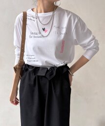 DouDou | 【WEB限定】レタリングプリントロンTEE(Tシャツ/カットソー)