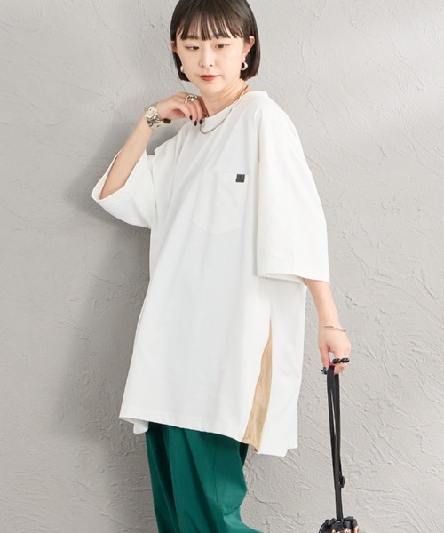 +phenix（プラスフェニックス）の「[＋phenix/プラスフェニックス] 別注 サイドメッシュ ベンチレーション ポケットTシャツ【追加】（Tシャツ/カットソー・メンズ・ブラック/ホワイト/グレー・XL/L/M）」の2枚目の写真