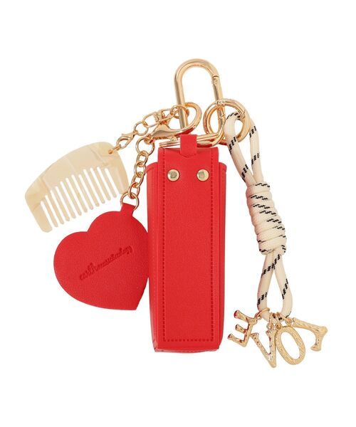 earth music&ecology(アースミュージックアンドエコロジー)の「リップケース付きマルチハートチャーム(キーホルダー・レディース・ブラック/レッド・FREE)」の6枚目の写真
