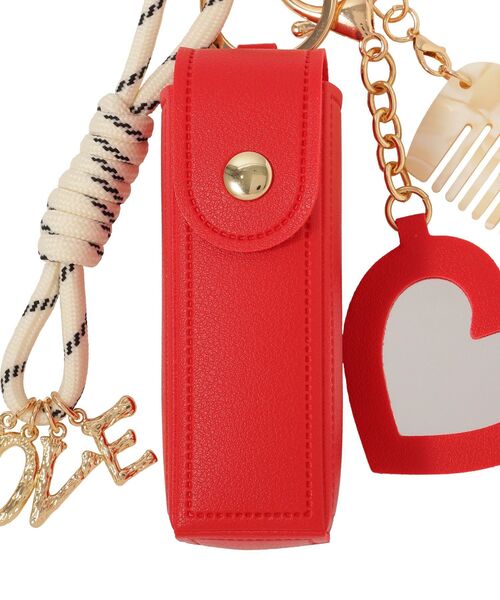 earth music&ecology(アースミュージックアンドエコロジー)の「リップケース付きマルチハートチャーム(キーホルダー・レディース・ブラック/レッド・FREE)」の7枚目の写真