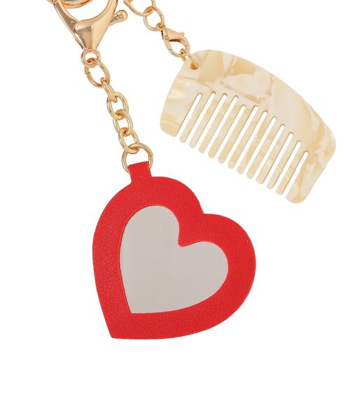 earth music&ecology(アースミュージックアンドエコロジー)の「リップケース付きマルチハートチャーム(キーホルダー・レディース・ブラック/レッド・FREE)」の8枚目の写真