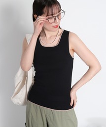 cepo | 〈前後2way〉ソウバリ裾デザインパイピングタンクトップ(タンクトップ)