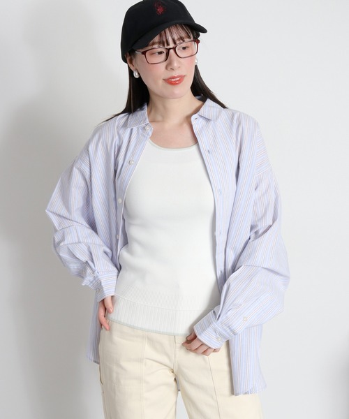 cepo（セポ）の「〈前後2way〉ソウバリ裾デザインパイピングタンクトップ（タンクトップ・レディース・ブラック/オフホワイト/グレー/ラベンダー/チャコール/サックスブルー・M）」の10枚目の写真