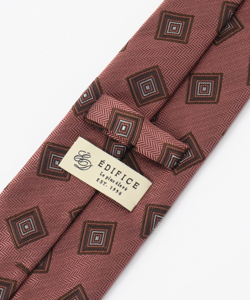 EDIFICE（エディフィス）の「AX スクエアコモンタイ（ネクタイ・メンズ・ピンク/ブラウン/ネイビー・FREE）」の7枚目の写真