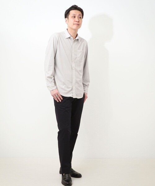 NOLLEY'S LIGHT（ノーリーズライト）の「《ビジカジ対応》カノコプリント レギュラーシャツ（シャツ/ブラウス・メンズ・ブルー系その他/ブルー系その他2/ホワイト系その他/ホワイト系その他2・L/XL/M）」の9枚目の写真