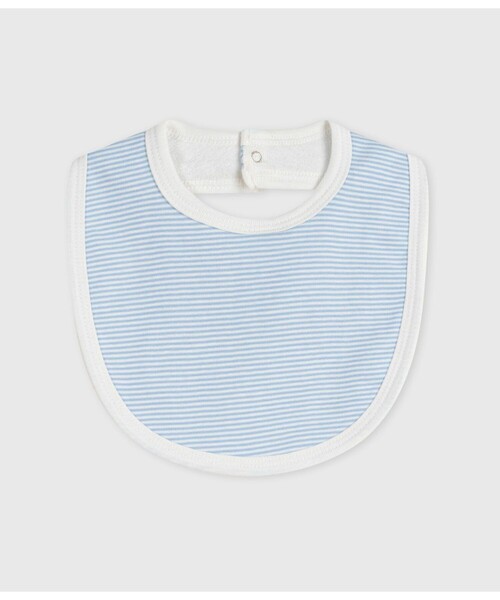 PETIT BATEAU(プチバトー)の「ミラレサークルスタイ(スタイ/よだれかけ・キッズ・ホワイト×ブルー・ONE SIZE)」の1枚目の写真