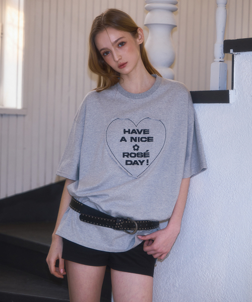 ROSEFRANTZ（ロゼフランツ）の「In the Heart T-shirt [Gray]（Tシャツ/カットソー・レディース・アッシュグレー・SMALL）」の3枚目の写真