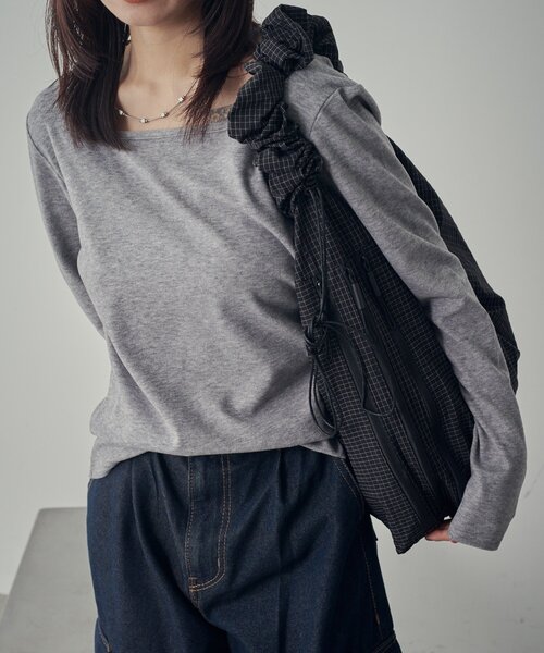 goocy（グーシー）の「チェックショルダーバッグ（ショルダーバッグ・レディース・ブラック/チャコールグレー・FREE）」の3枚目の写真