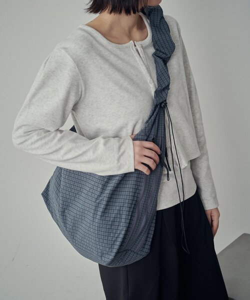 goocy（グーシー）の「チェックショルダーバッグ（ショルダーバッグ・レディース・ブラック/チャコールグレー・FREE）」の20枚目の写真