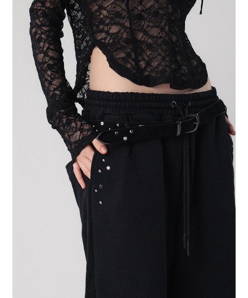 ELCHELE(エルチェレ)の「STUDS BELT(ベルト・レディース・ブラック・FREE)」の1枚目の写真