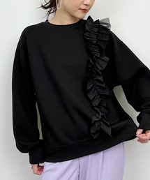 Lo-Fi（ローファイ）の「【WEB限定】ライトダンボールアシメフリルプルオーバー（Tシャツ/カットソー）」