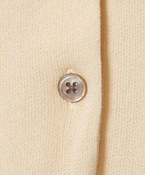 6（ロク）の「＜6(ROKU)＞カラーライン ポロニット（ニット/セーター・レディース・オフホワイト/ブラウン系/オリーブ・FREE）」の8枚目の写真