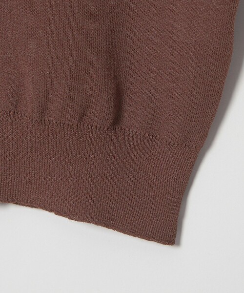 6（ロク）の「＜6(ROKU)＞カラーライン ポロニット（ニット/セーター・レディース・オフホワイト/ブラウン系/オリーブ・FREE）」の17枚目の写真