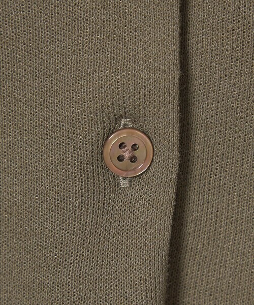 6（ロク）の「＜6(ROKU)＞カラーライン ポロニット（ニット/セーター・レディース・オフホワイト/ブラウン系/オリーブ・FREE）」の22枚目の写真