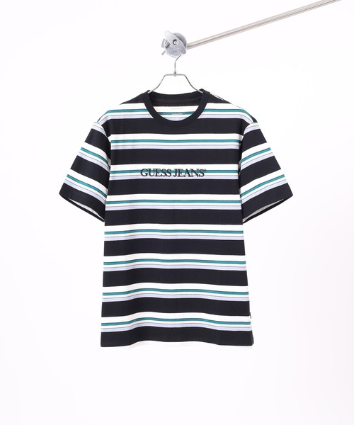 GUESS JEANS(ゲスジーンズ)の「Guess Jeans ボーダー半袖プリントTシャツ(Tシャツ/カットソー・メンズ・グリーン/ブラック・S/M/L/XL)」の20枚目の写真
