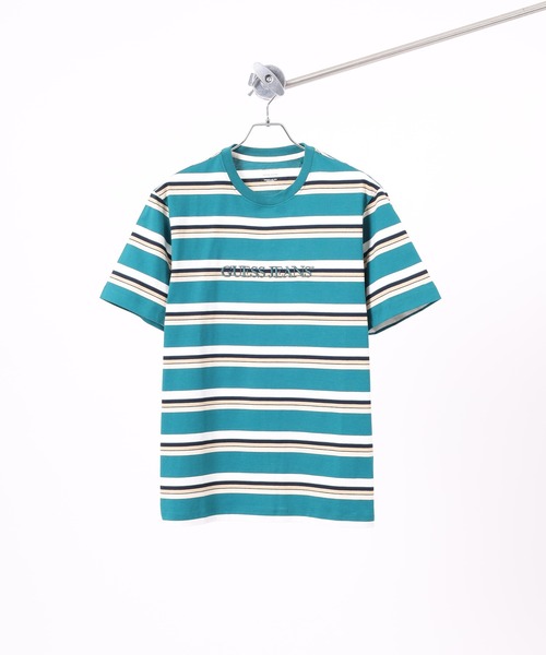 GUESS JEANS(ゲスジーンズ)の「Guess Jeans ボーダー半袖プリントTシャツ(Tシャツ/カットソー・メンズ・グリーン/ブラック・S/M/L/XL)」の21枚目の写真