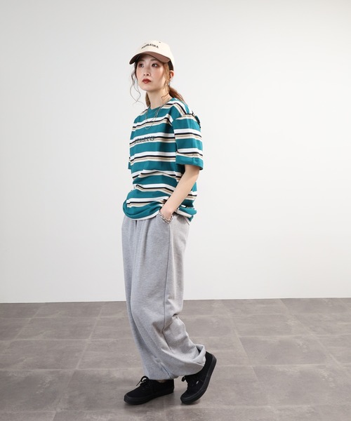 GUESS JEANS(ゲスジーンズ)の「Guess Jeans ボーダー半袖プリントTシャツ(Tシャツ/カットソー・メンズ・グリーン/ブラック・S/M/L/XL)」の4枚目の写真
