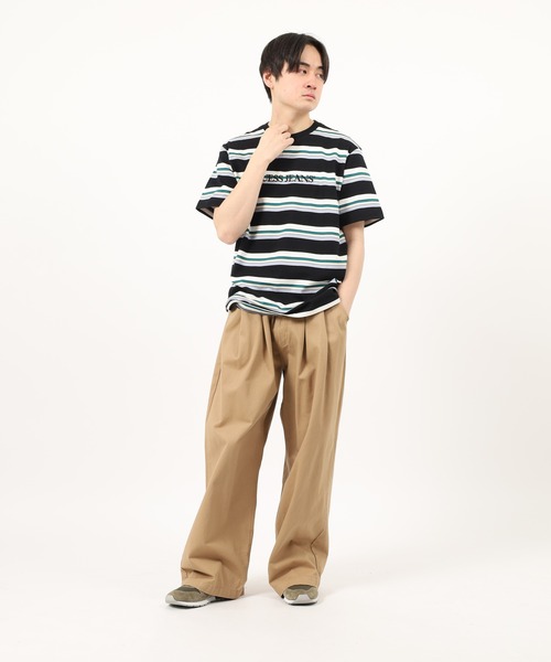 GUESS JEANS(ゲスジーンズ)の「Guess Jeans ボーダー半袖プリントTシャツ(Tシャツ/カットソー・メンズ・グリーン/ブラック・S/M/L/XL)」の10枚目の写真