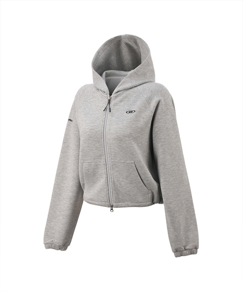 BORN TO WIN（ボーントゥウィン）の「W SYMBOL B TECH HOODIE ZIP-UP [WHITE MELANGE]（ジャージ・レディース・その他・1/2/3）」の2枚目の写真
