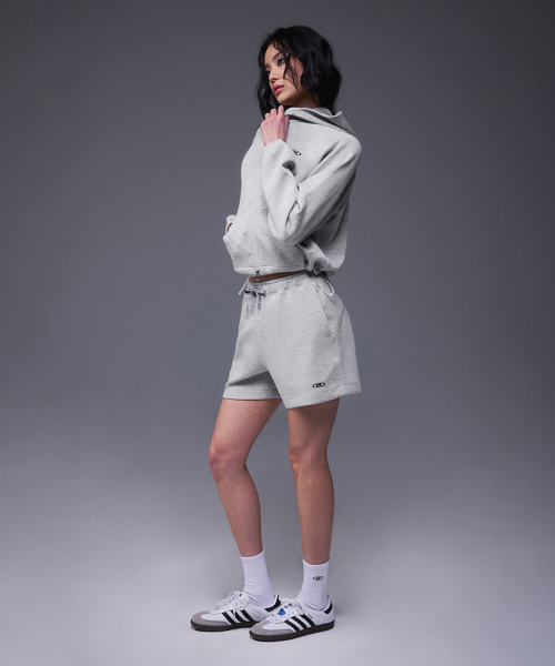 BORN TO WIN（ボーントゥウィン）の「W SYMBOL B TECH HOODIE ZIP-UP [WHITE MELANGE]（ジャージ・レディース・その他・1/2/3）」の3枚目の写真