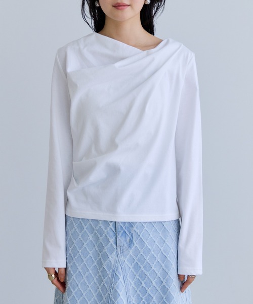 VIS(ビス)の「【WEB限定】長袖ドレープカットソー(Tシャツ/カットソー・レディース・ブラック/キナリ・FREE)」の20枚目の写真