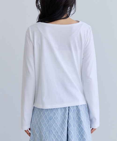 VIS(ビス)の「【WEB限定】長袖ドレープカットソー(Tシャツ/カットソー・レディース・ブラック/キナリ・FREE)」の22枚目の写真