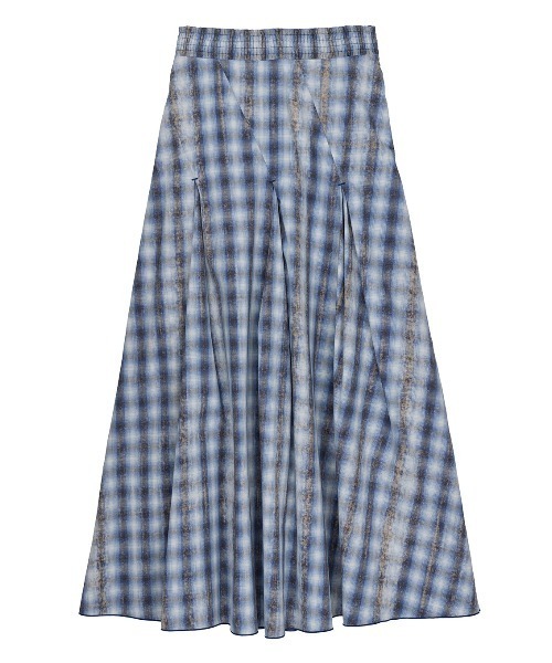 Ameri(アメリ)の「UNEVEN CHECK SPIRAL SKIRT(スカート・レディース・ネイビー/ブルー・MEDIUM/SMALL)」の10枚目の写真