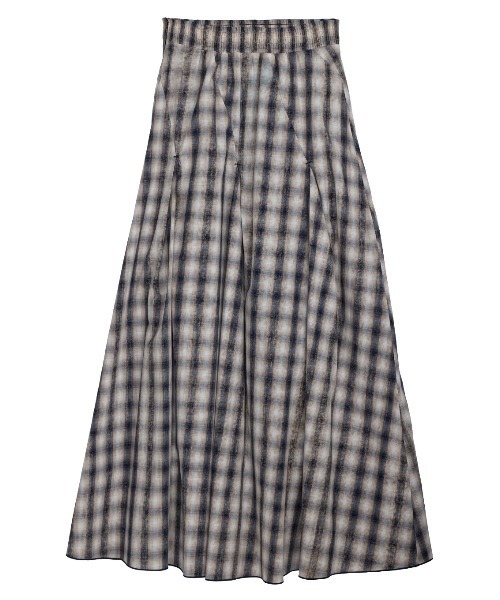 Ameri(アメリ)の「UNEVEN CHECK SPIRAL SKIRT(スカート・レディース・ネイビー/ブルー・MEDIUM/SMALL)」の15枚目の写真