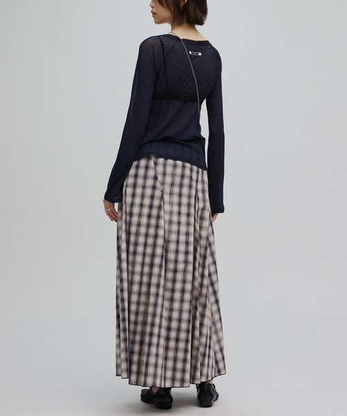 UNEVEN CHECK SPIRAL SKIRT（スカート）｜Ameri（アメリ）の