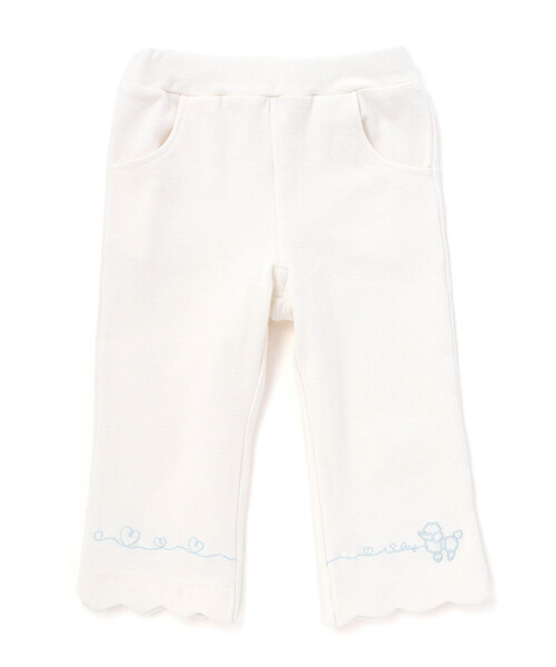 SLAP SLIP（スラップスリップ）の「裾スカラップハートウサギ・イヌ・クマ刺しゅう7分丈パンツ(80~120cm)（その他パンツ・キッズ・ホワイト/ピンク/ネイビー・80ｃｍ/90cm/110cm/100cm/120cm）」の7枚目の写真
