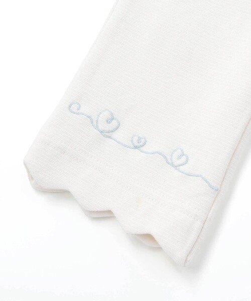 SLAP SLIP（スラップスリップ）の「裾スカラップハートウサギ・イヌ・クマ刺しゅう7分丈パンツ(80~120cm)（その他パンツ・キッズ・ホワイト/ピンク/ネイビー・80ｃｍ/90cm/110cm/100cm/120cm）」の9枚目の写真