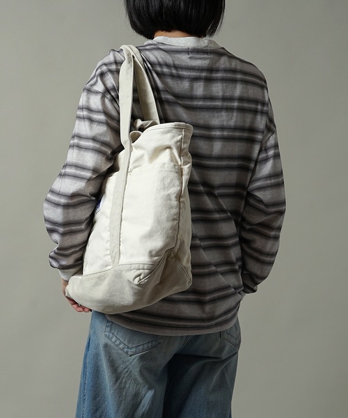MADDEN（メデン）の「【MADDEN】12oz キャンバス グロサリートートバッグ MDPM-05（トートバッグ・メンズ・ブラック/ホワイト・ONE SIZE）」の3枚目の写真
